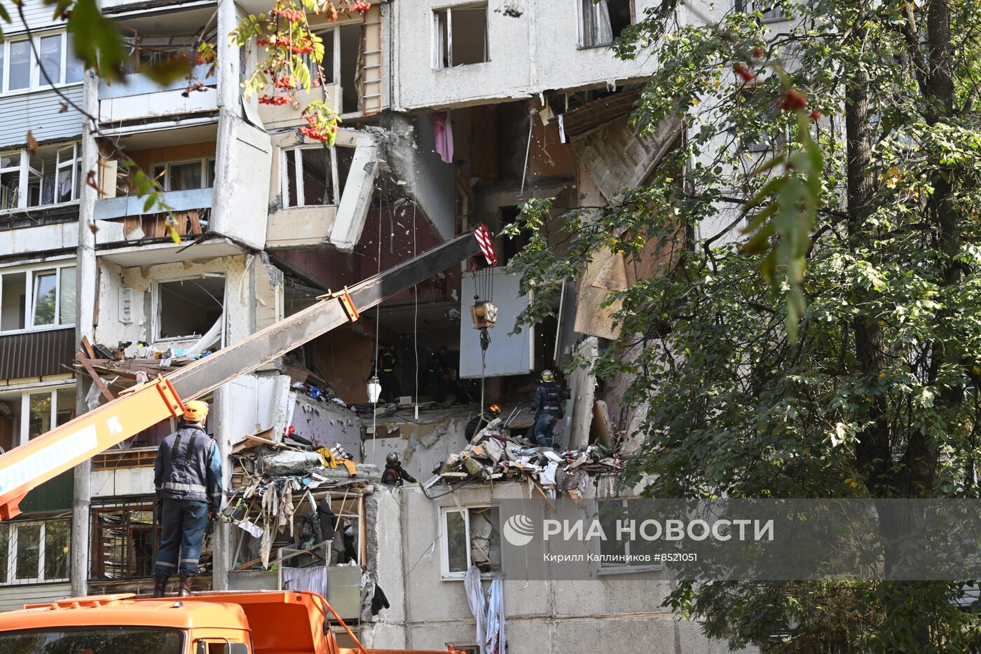 Взрыв газа в жилом доме в подмосковной Балашихе