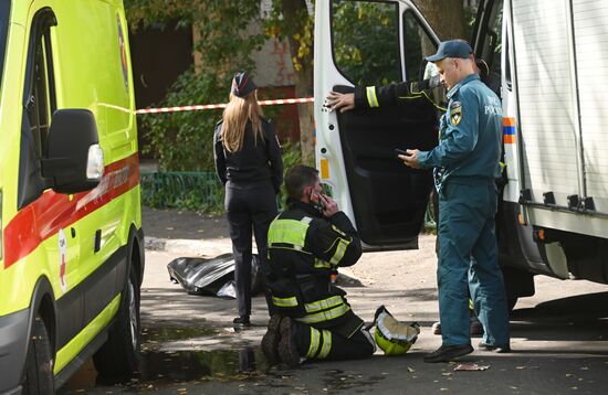 Взрыв газа в жилом доме в подмосковной Балашихе