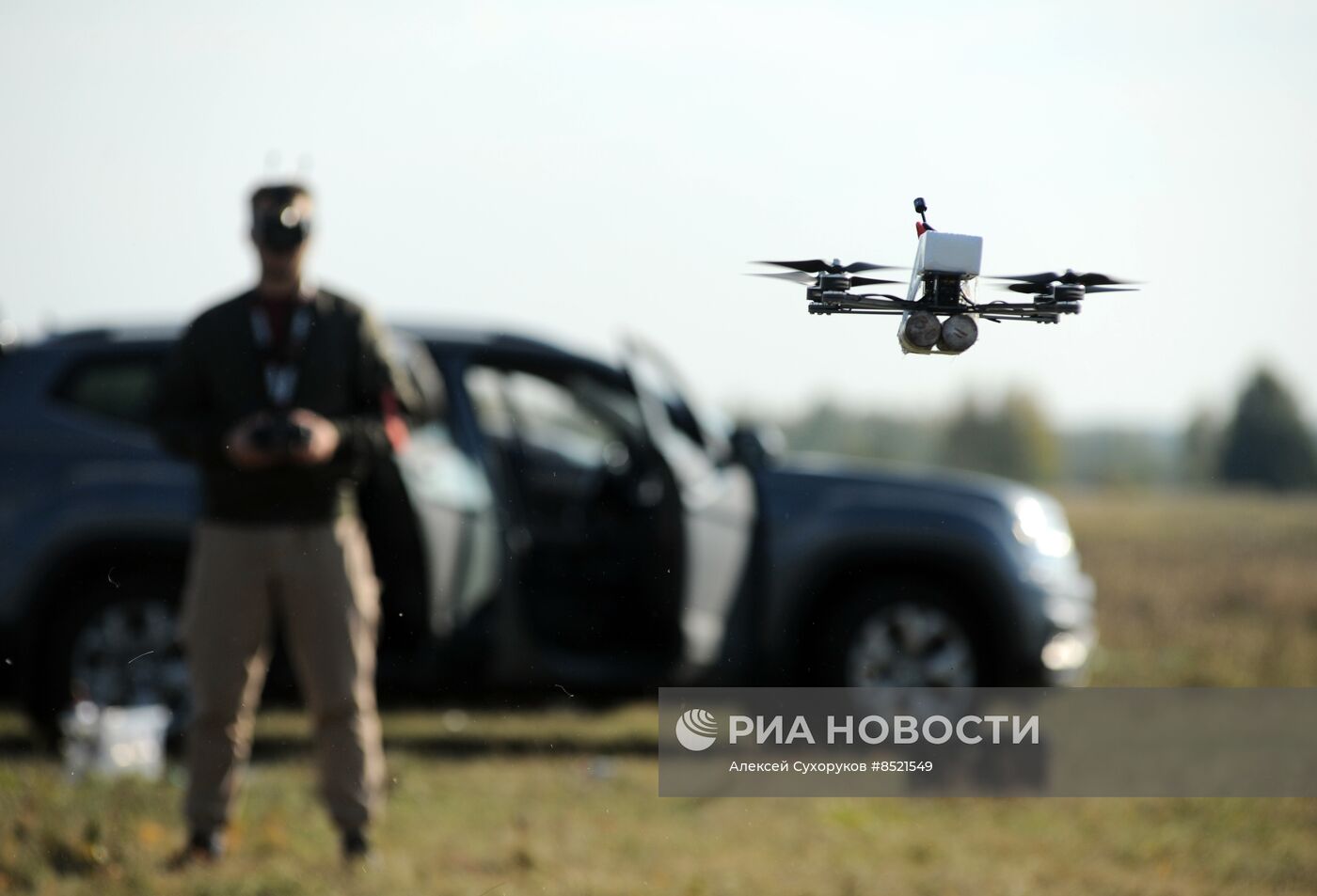 Испытания боевых дронов на аэродроме в Тамбове