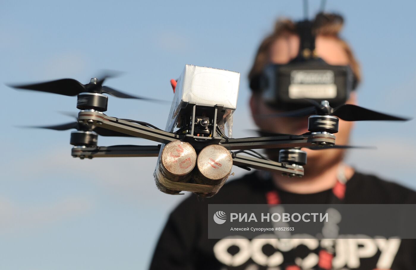 Испытания боевых дронов на аэродроме в Тамбове