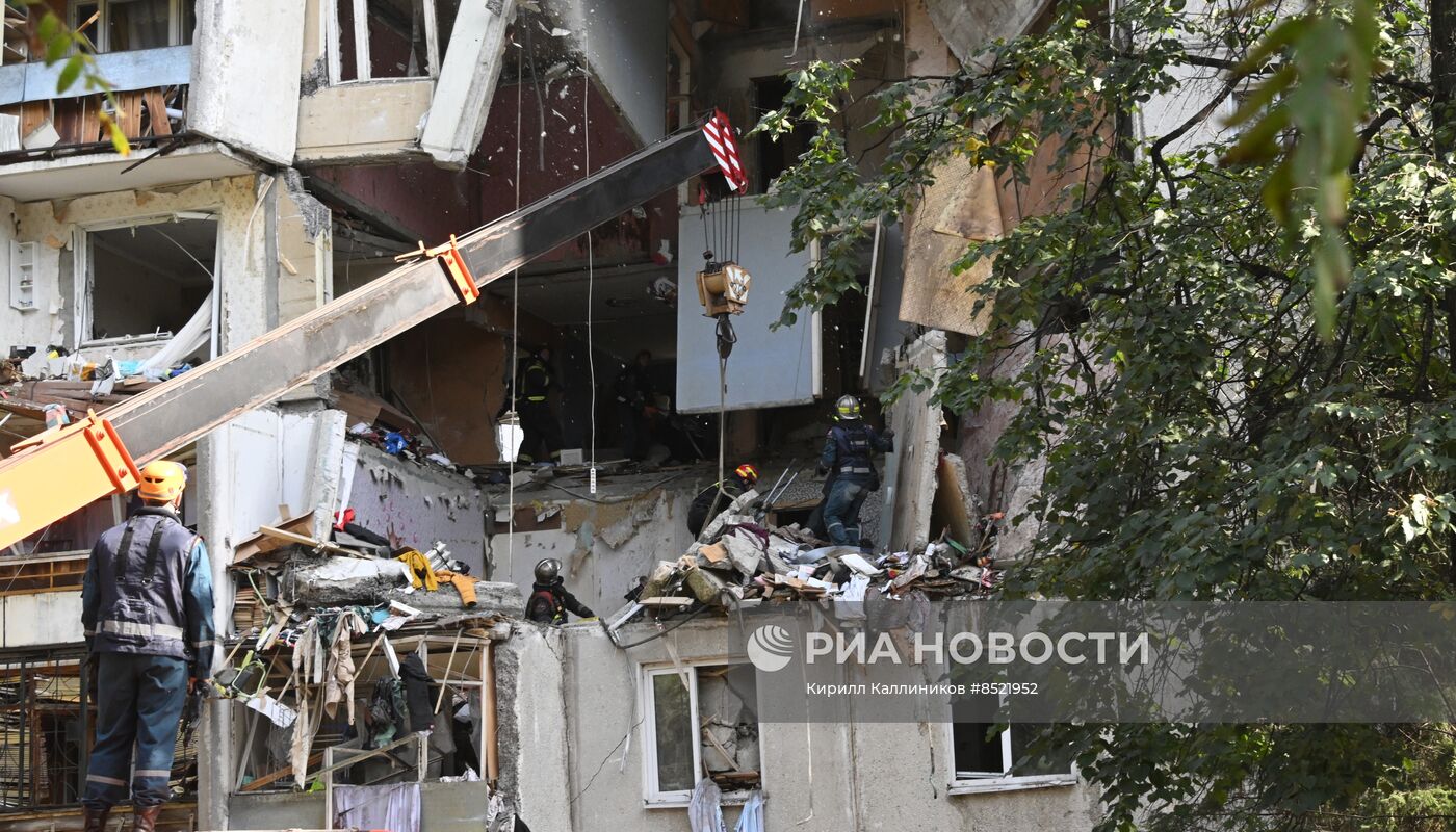 Взрыв газа в жилом доме в подмосковной Балашихе