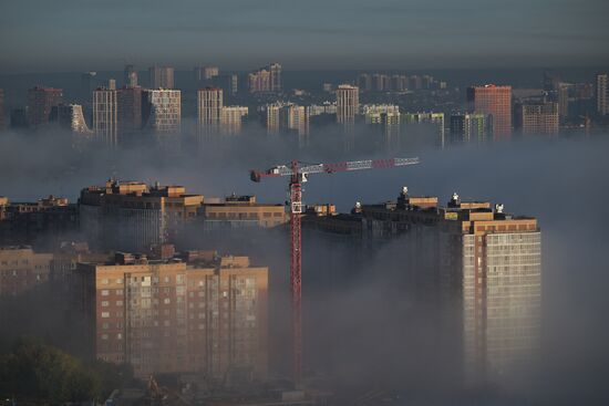 Осенний туман в Новосибирске