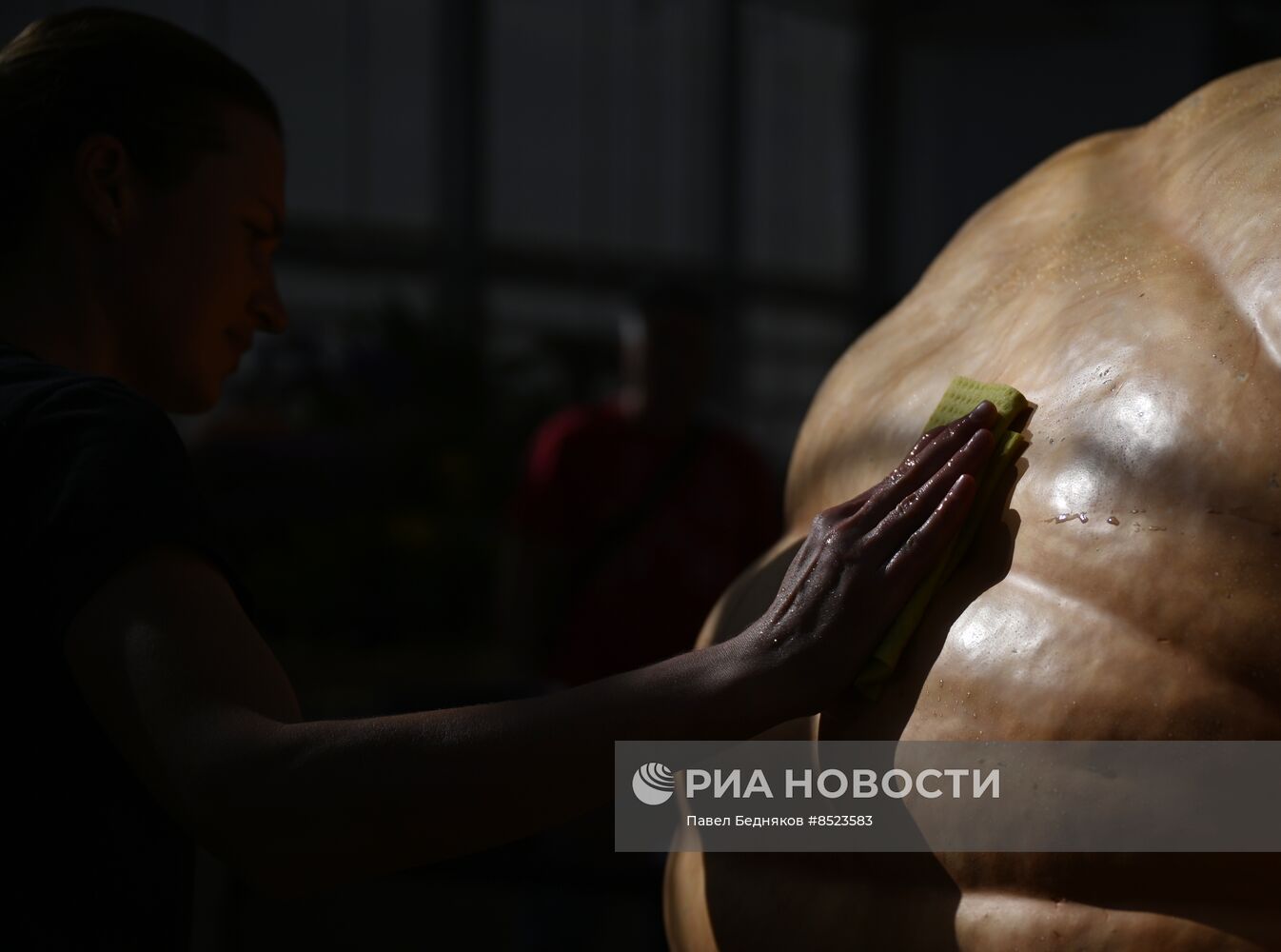 Вскрытие самых больших тыкв, выращенных в России в 2023 году