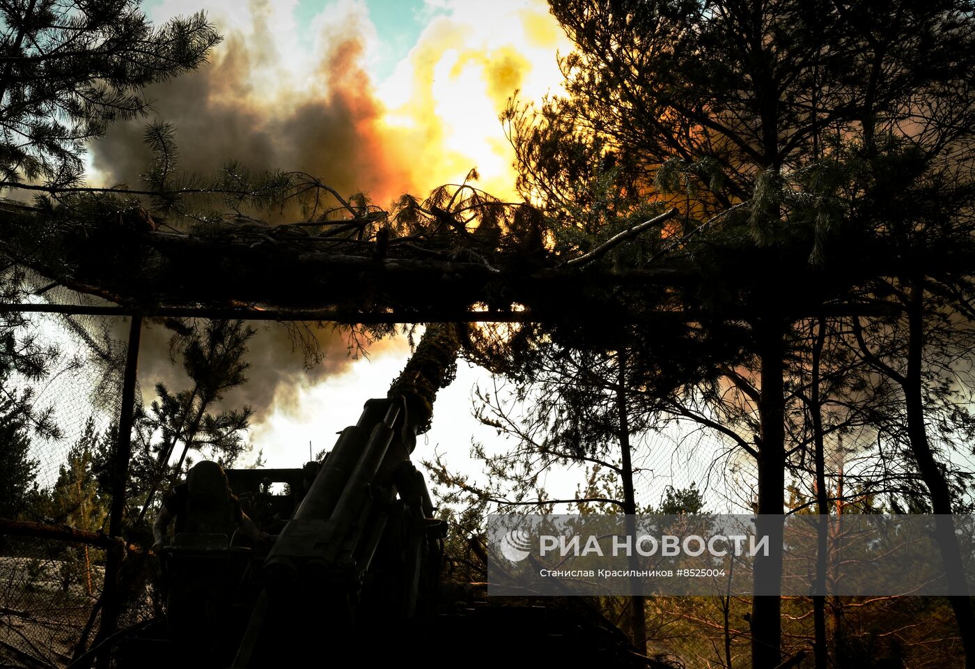 Позиции артиллерийского подразделения ЦВО на Краснолиманском направлении