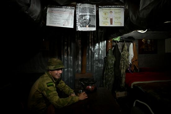 Позиции артиллерийского подразделения ЦВО на Краснолиманском направлении