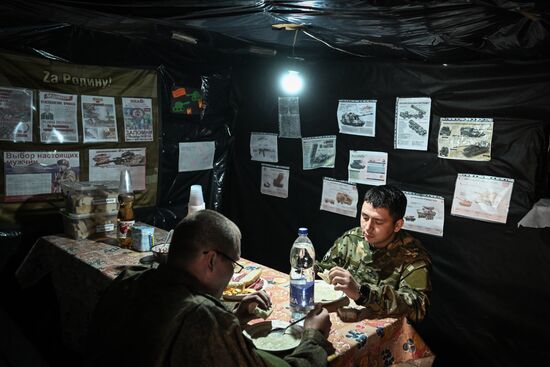 Позиции артиллерийского подразделения ЦВО на Краснолиманском направлении