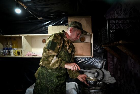 Позиции артиллерийского подразделения ЦВО на Краснолиманском направлении