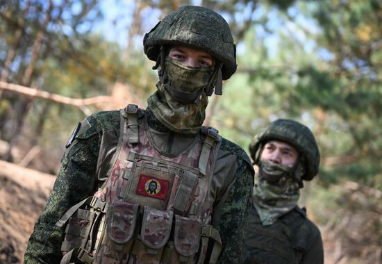 Позиции артиллерийского подразделения ЦВО на Краснолиманском направлении