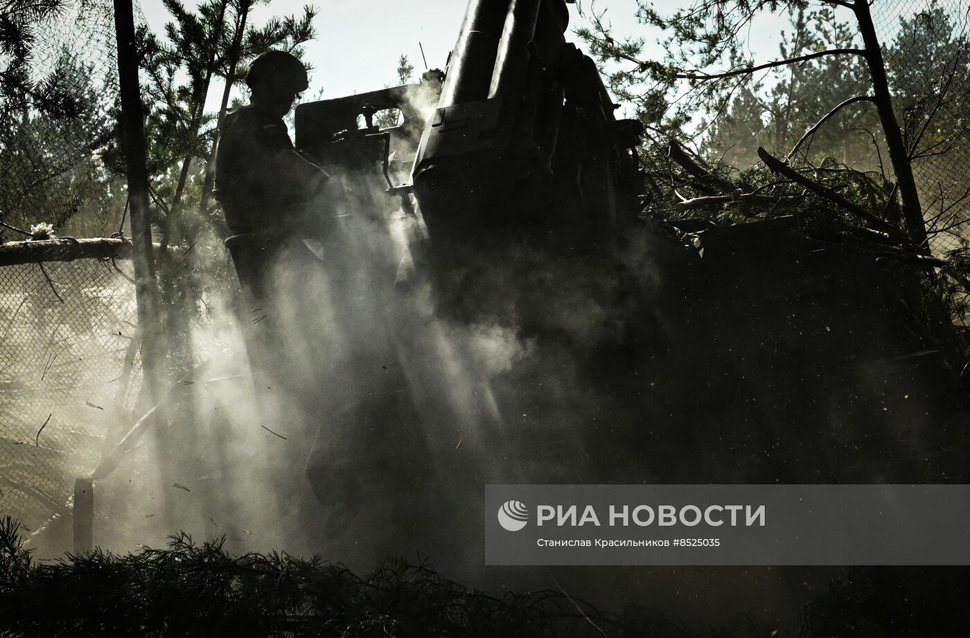 Позиции артиллерийского подразделения ЦВО на Краснолиманском направлении