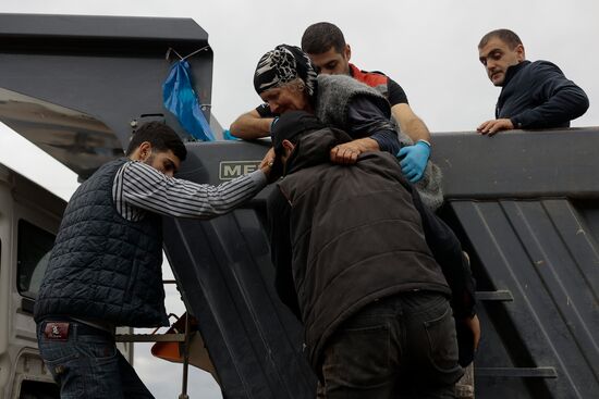 Беженцы из Нагорного Карабаха в Горисе