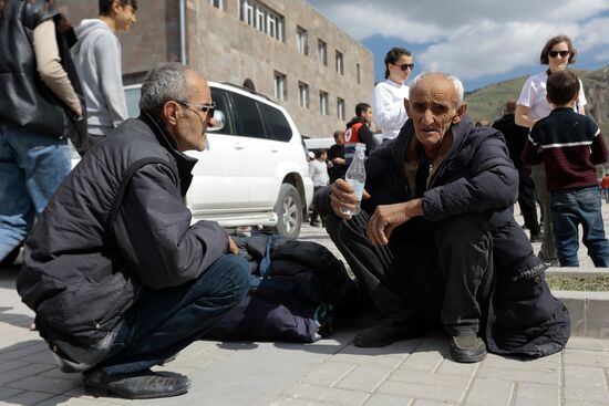 Беженцы из Нагорного Карабаха в Горисе