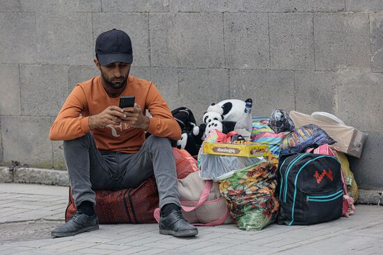 Беженцы из Нагорного Карабаха в Горисе