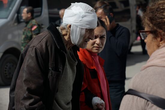 Беженцы из Нагорного Карабаха в Горисе