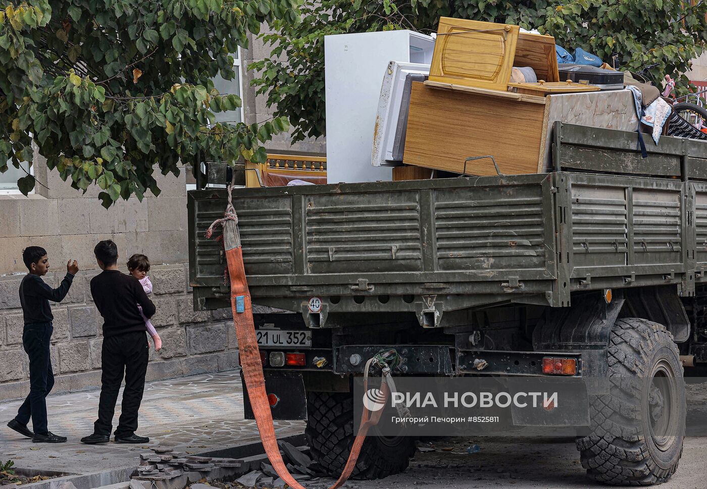 Беженцы из Нагорного Карабаха в Горисе