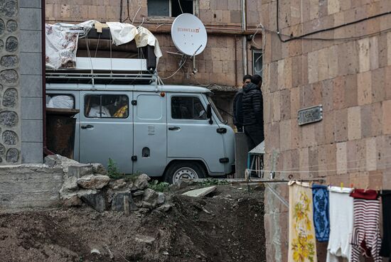 Беженцы из Нагорного Карабаха в Горисе