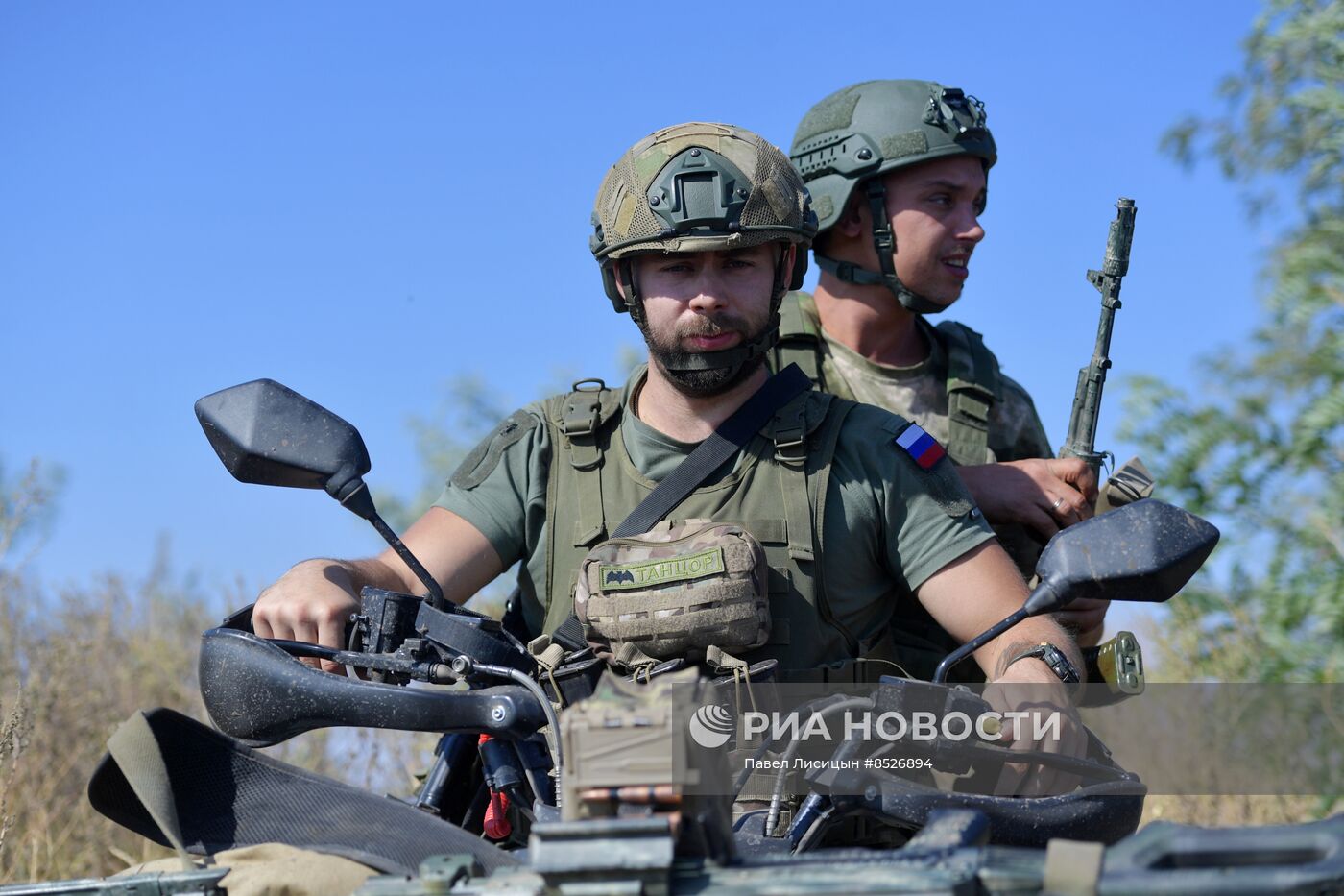 Позиции военнослужащих мотострелкового полка в Запорожской области