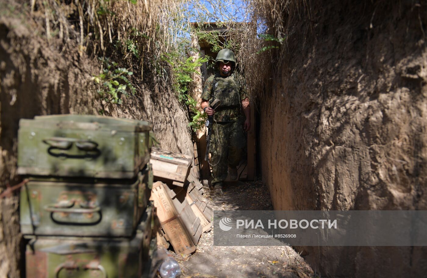 Позиции военнослужащих мотострелкового полка в Запорожской области