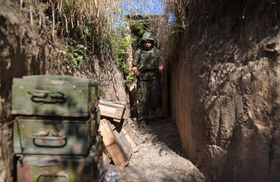 Позиции военнослужащих мотострелкового полка в Запорожской области