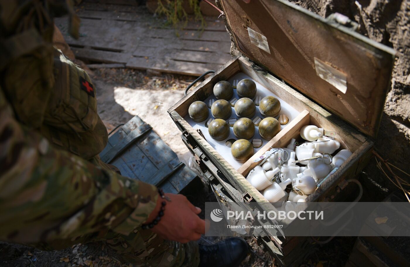 Позиции военнослужащих мотострелкового полка в Запорожской области