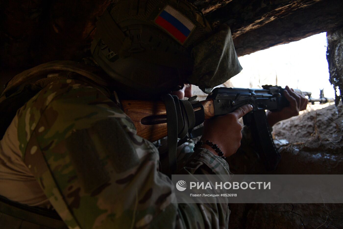 Позиции военнослужащих мотострелкового полка в Запорожской области