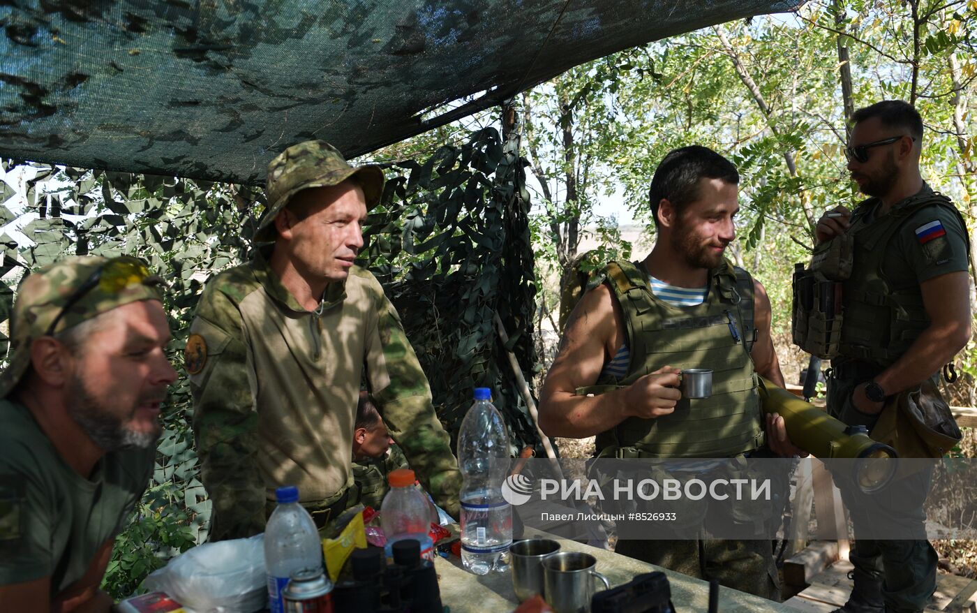 Позиции военнослужащих мотострелкового полка в Запорожской области