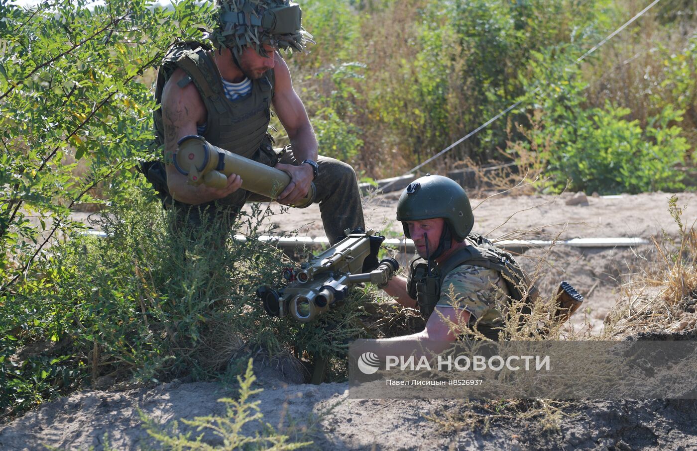 Позиции военнослужащих мотострелкового полка в Запорожской области