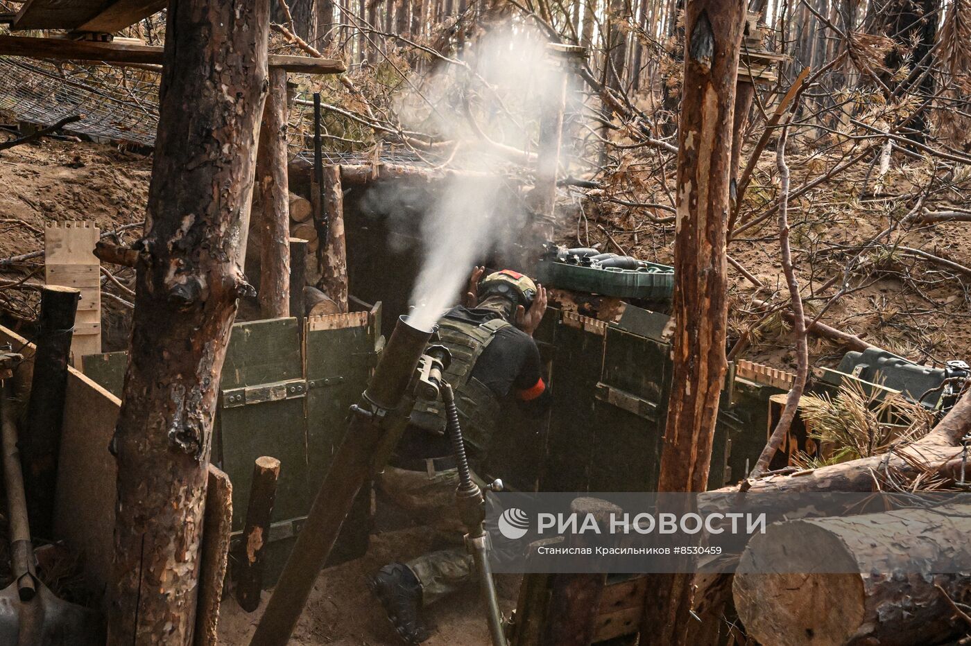 Боевая работа минометных расчетов ЦВО на Краснолиманском направлении СВО