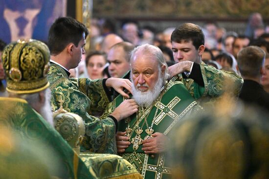Патриаршее служение в Свято-Троицкой Сергиевой Лавре