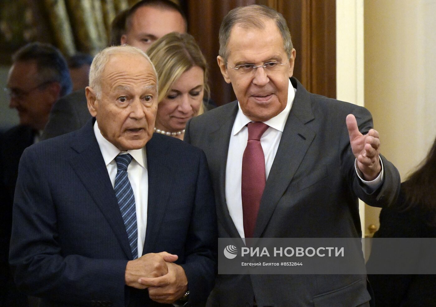 Встреча главы МИД РФ С. Лаврова и Генерального секретаря ЛАГ А. Абульгейта