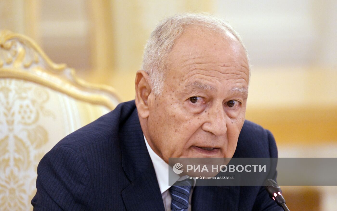 Встреча главы МИД РФ С. Лаврова и Генерального секретаря ЛАГ А. Абульгейта