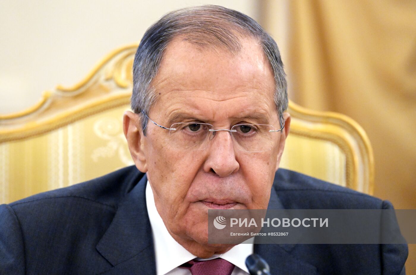 Встреча главы МИД РФ С. Лаврова и Генерального секретаря ЛАГ А. Абульгейта