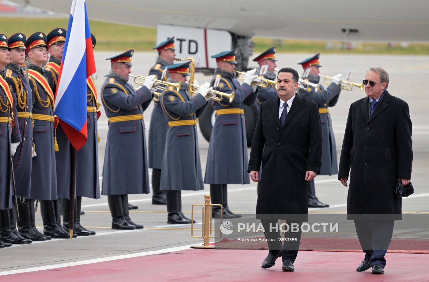 Прилет премьер-министра Ирака Мухаммеда ас-Судани в Москву