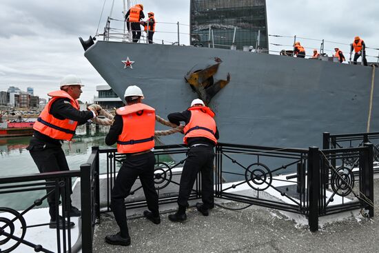 Российский корабль-ракетоносец "Татарстан" прибыл в Баку