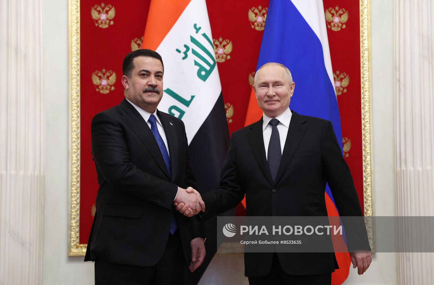 Встреча президента РФ В. Путина с премьер-министром Ирака М. ас-Судани 