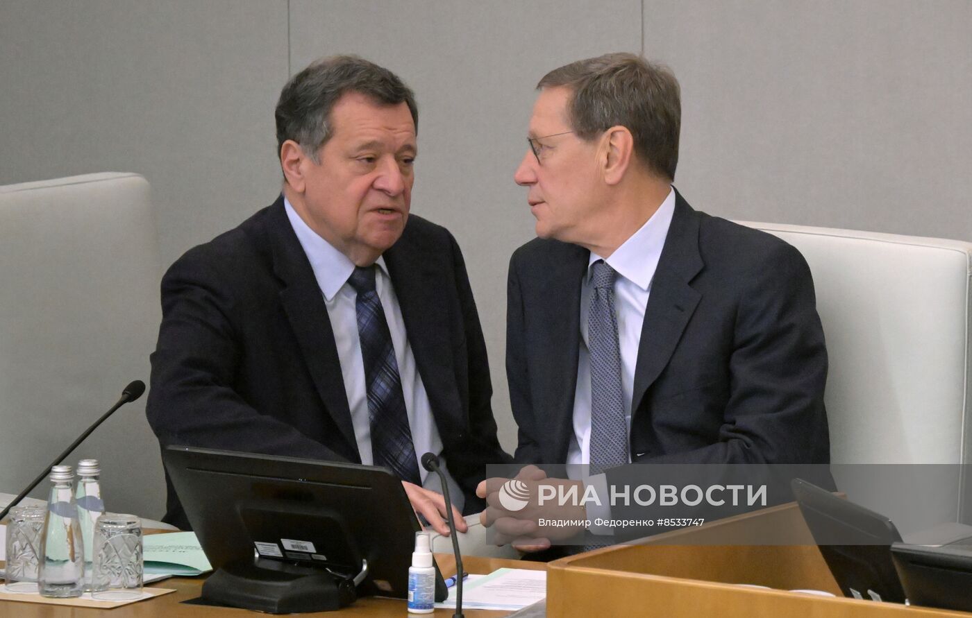 Пленарное заседание Госдумы РФ