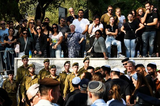 Похороны израильских военных, погибших в результате обострения палестино-израильского конфликта