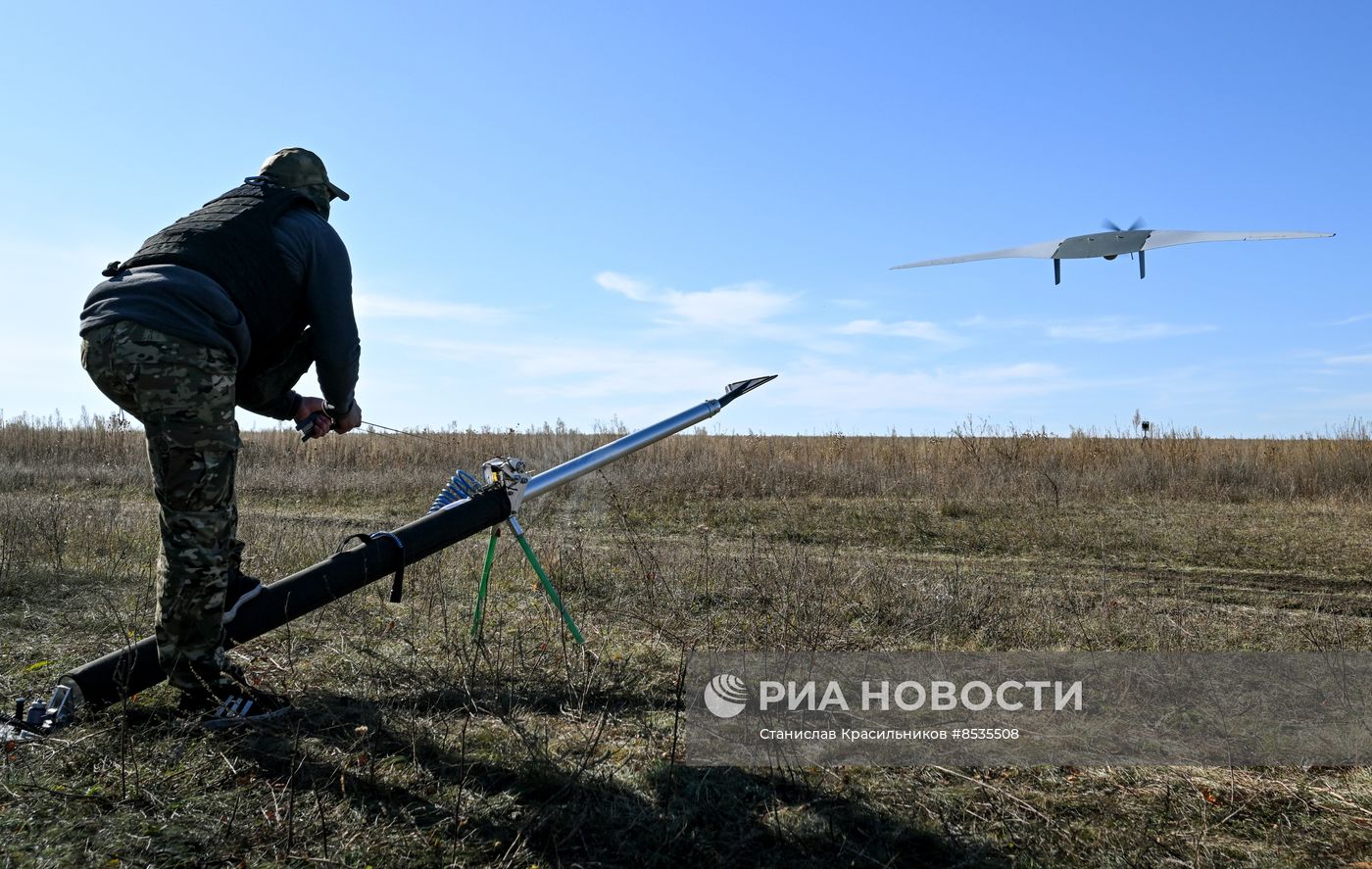 Боевая работа расчетов БПЛА "Суперкам" и артиллеристов ЦВО на Краснолиманском направлении СВО