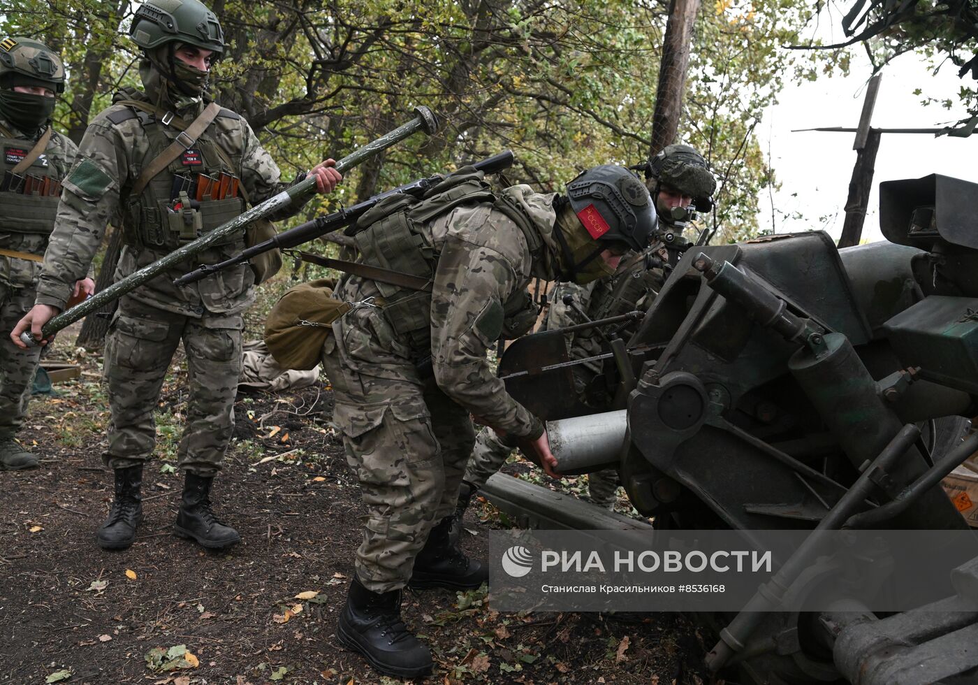 Стрельба агитационными снарядами по позициям ВСУ на Северском направлении