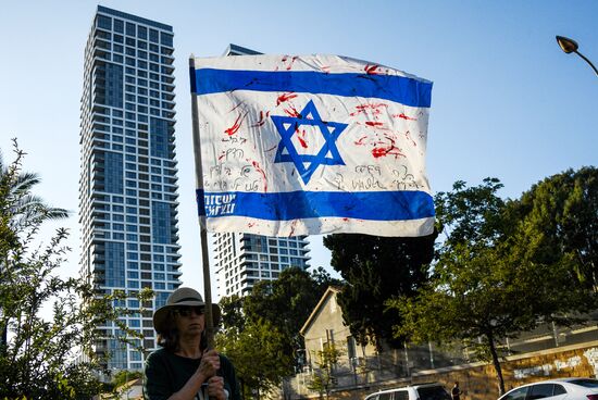 Акция в Тель-Авиве с требованием освободить заложников ХАМАС