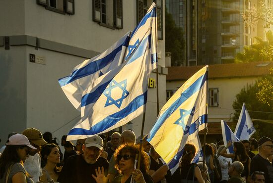 Акция в Тель-Авиве с требованием освободить заложников ХАМАС