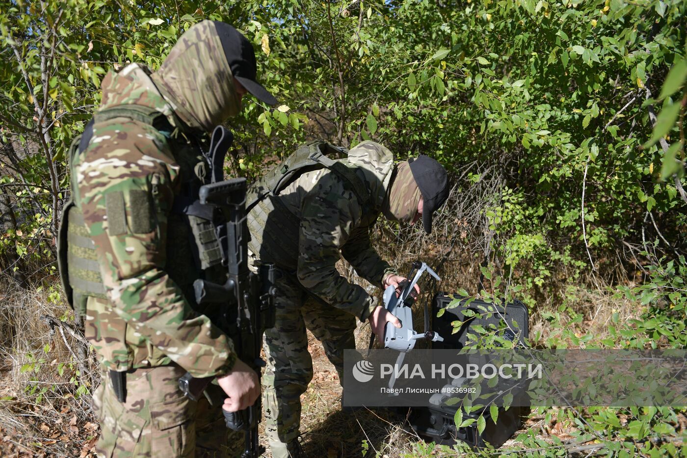 Корректировка огня танковых подразделений с помощью БПЛА в Запорожской области 