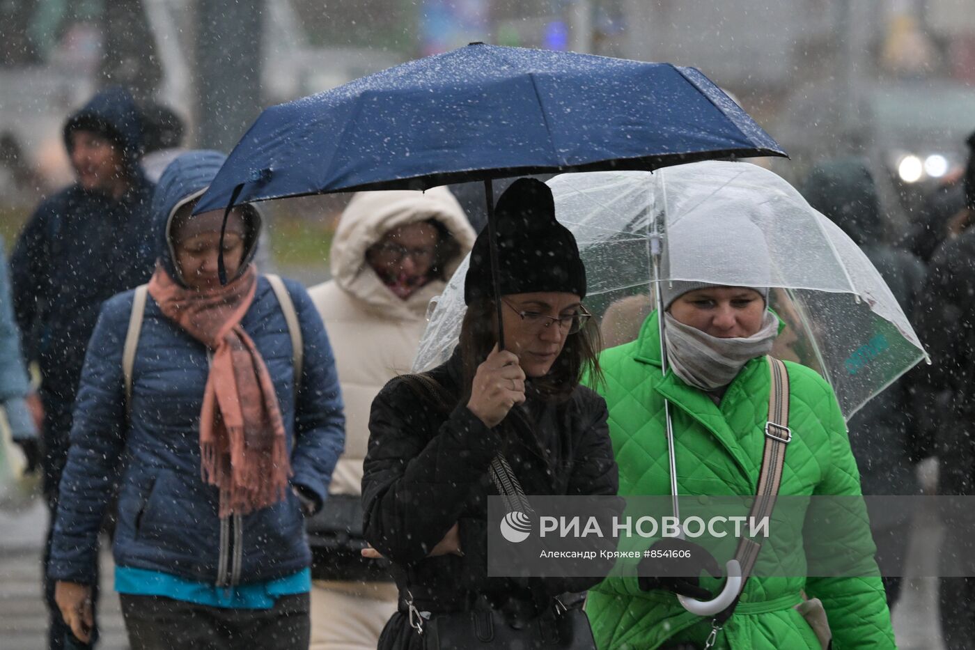 Первый снег в Новосибирске