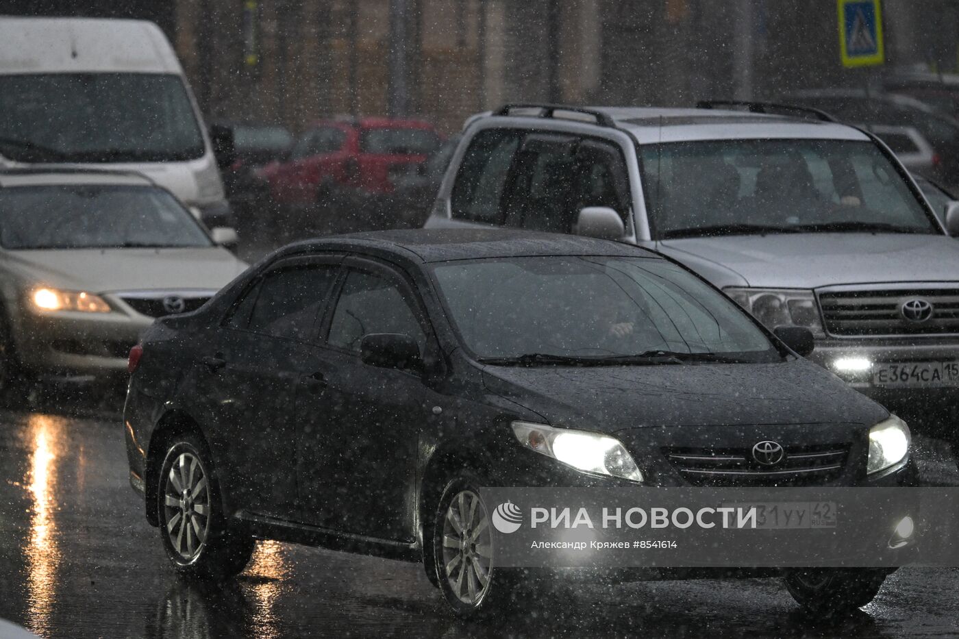 Первый снег в Новосибирске