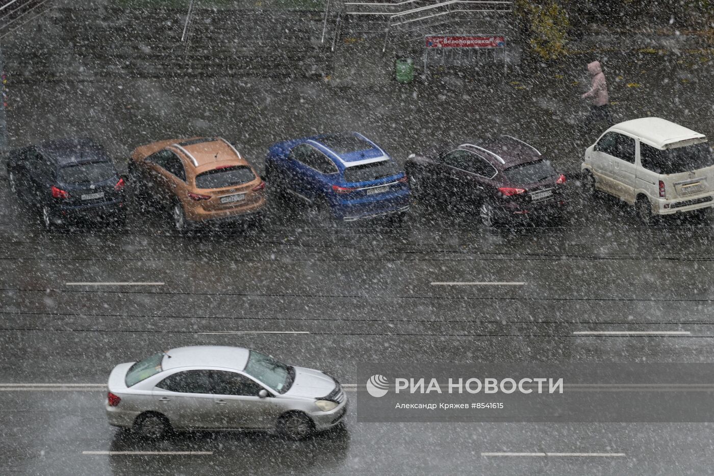 Первый снег в Новосибирске