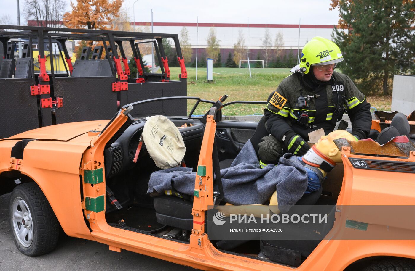 Тренировка пожарных и спасателей Москвы 