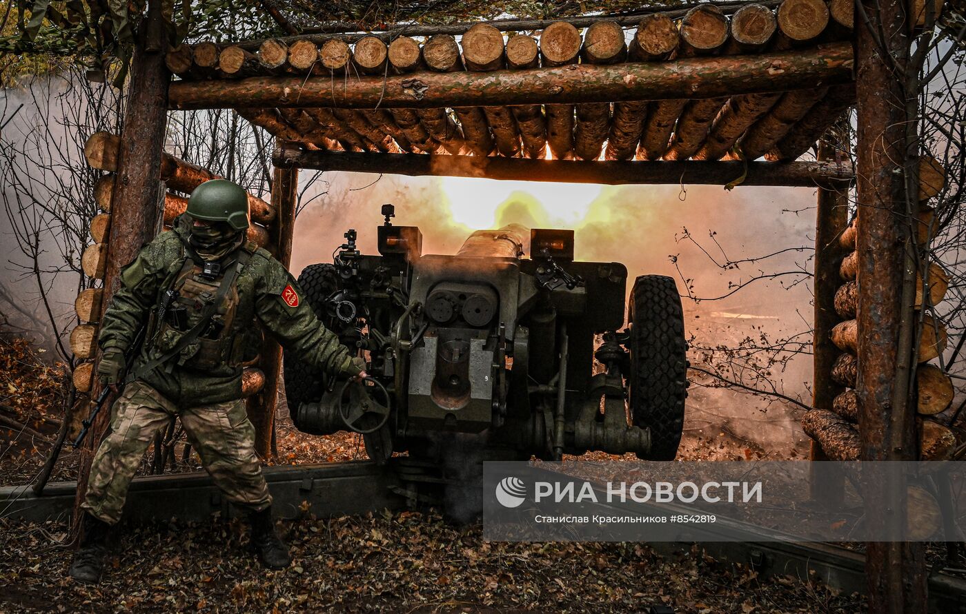 Гаубичный дивизион ЦВО на Краснолиманском направлении спецоперации