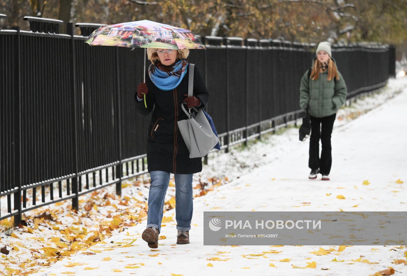 Снег в Москве 