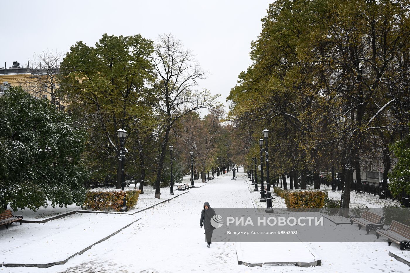 Снег в Москве 