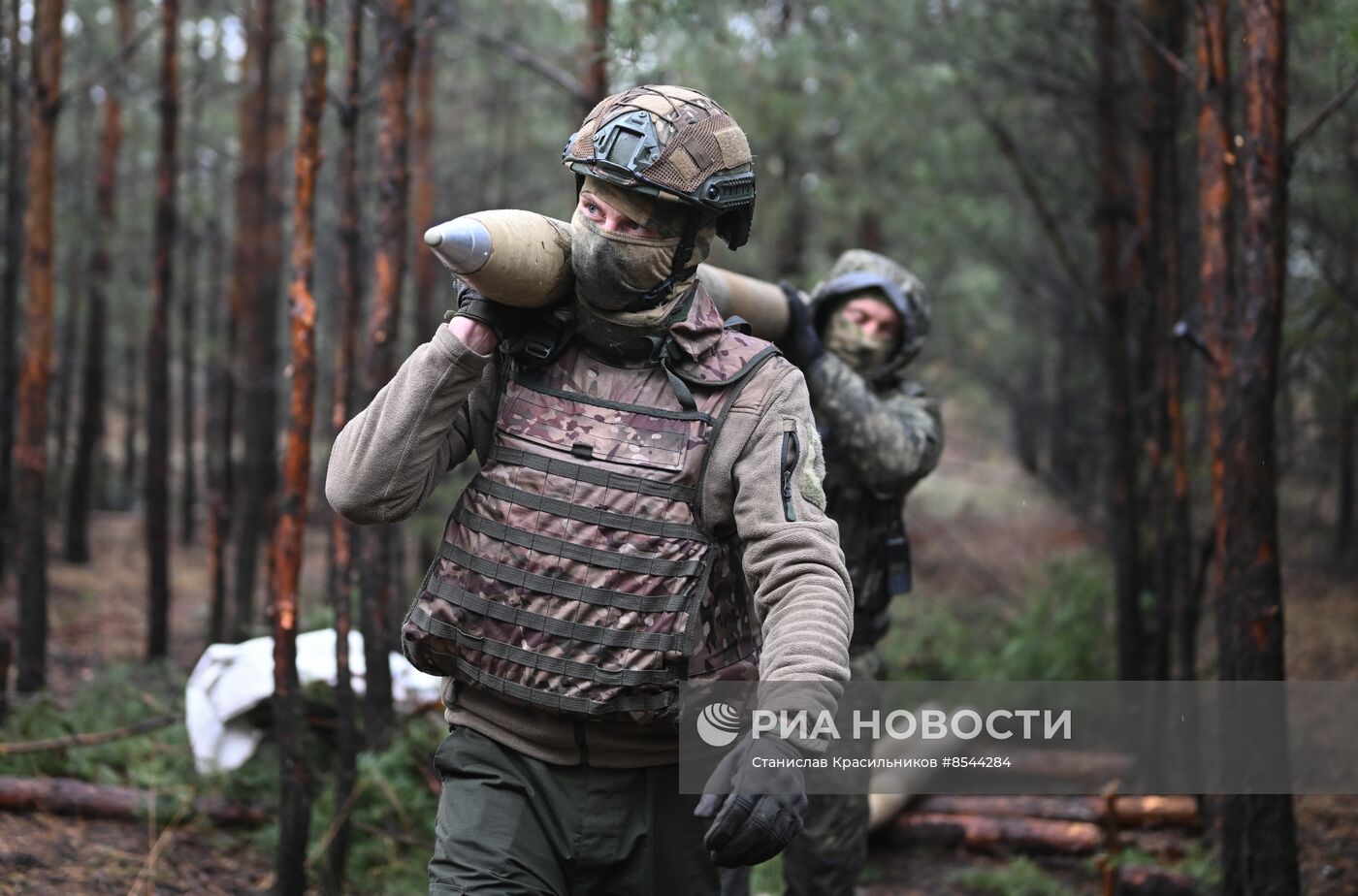 Боевая работа реактивной артиллерийской батареи ЦВО на Краснолиманском направлении