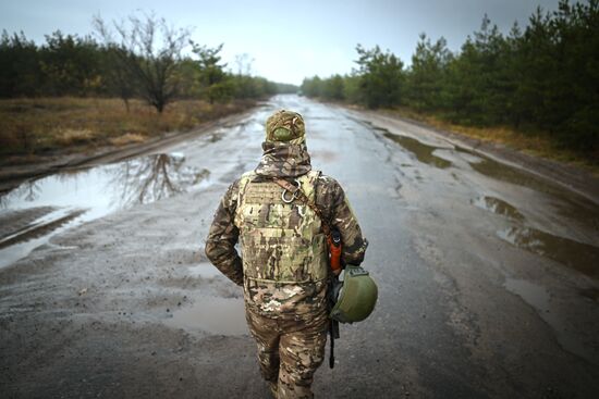 Боевая работа реактивной артиллерийской батареи ЦВО на Краснолиманском направлении